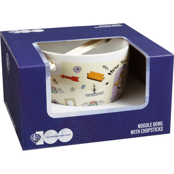 Warner Bros. Noodle Bowl with Chopsticks Yellow Each