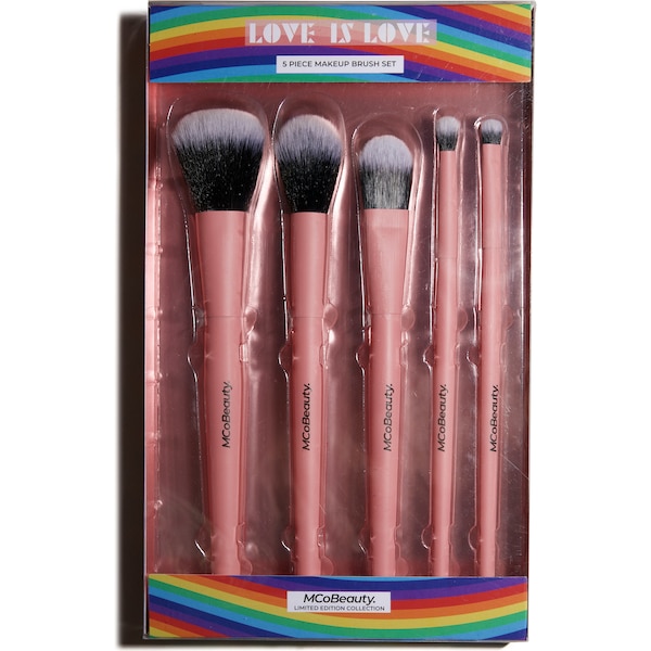 MCoBeauty Makeup Brush 5 Piece Set Love Is Love each