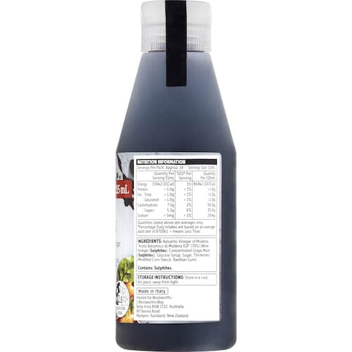 Woolworths Vinegar Balsamic Glaze 215ml bunch
