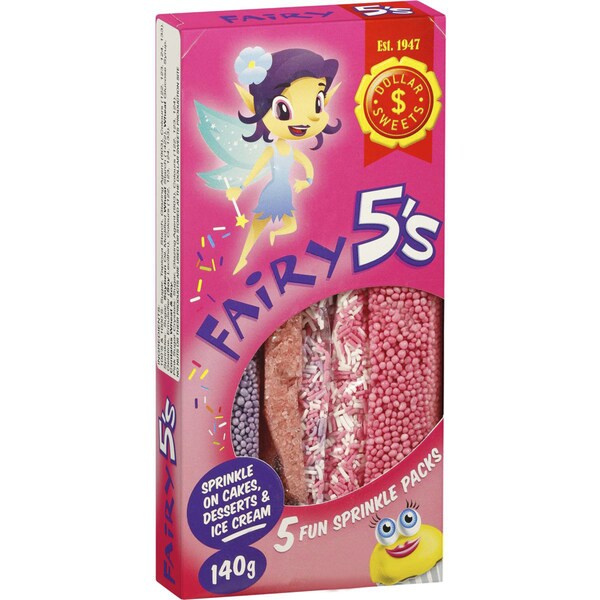 Dollar Sweets Sprinkles Fairy 5s 140g