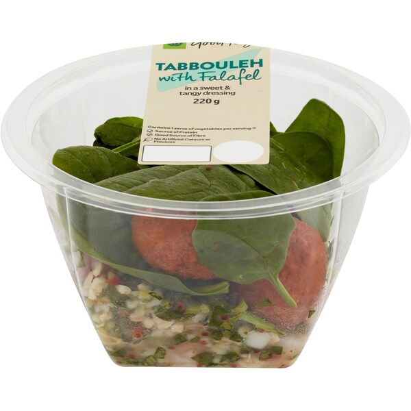 Woolworths Tabbouleh With Falafels Good To Go 220g