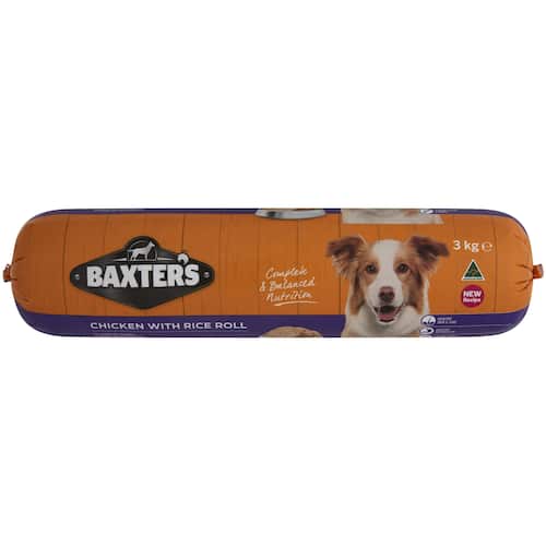 Baxter's Dog Roll Chicken And Rice 3kg | bunch