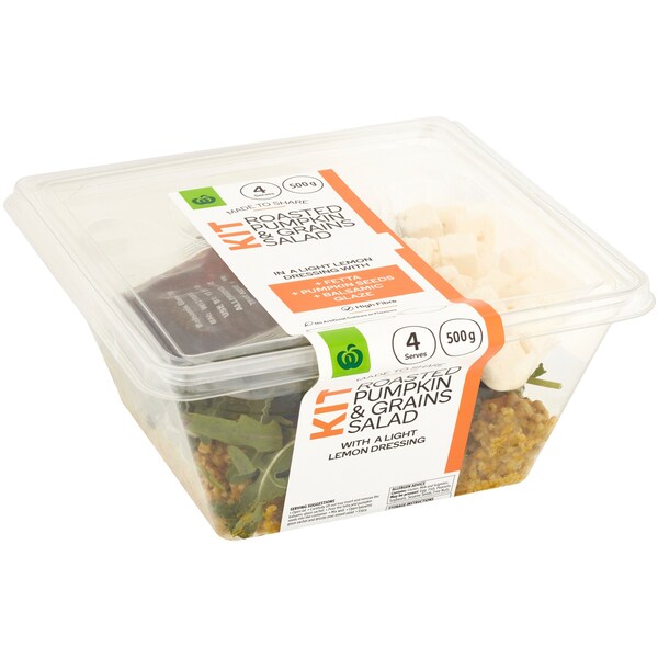 Woolworths Roasted Pumpkin & Grains Salad Kit 500g