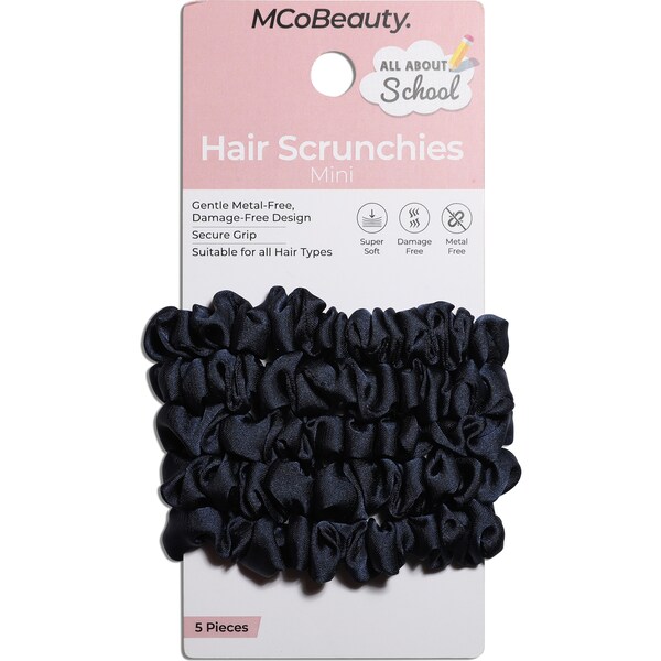 MCoBeauty All About School Mini Hair Scrunchies Navy 5 pack