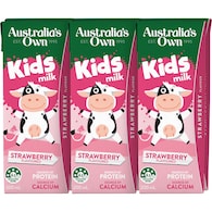 Australia's Own Kid's Milk Strawberry Poppers