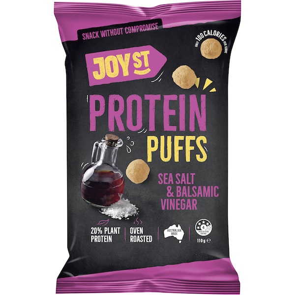 Joy St Protein Puffs Salt & Balsamic Vinegar 110g