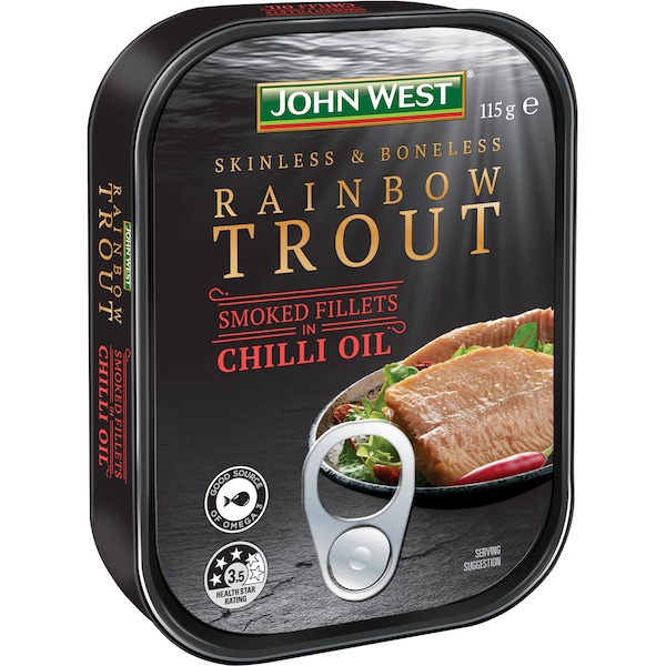 John West Rainbow Trout Smoked Fillets In Chilli 115g