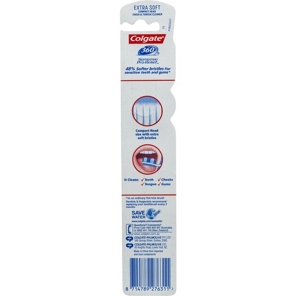 Colgate  Toothbrush 360 Pro Relief Sensitive Each