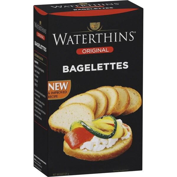 Waterthins Crispbread Bagelettes Original 125g