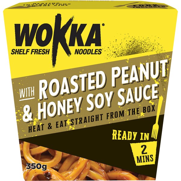 Wokka Roasted Peanut & Honey Soy Sauce Noodle Box 350g