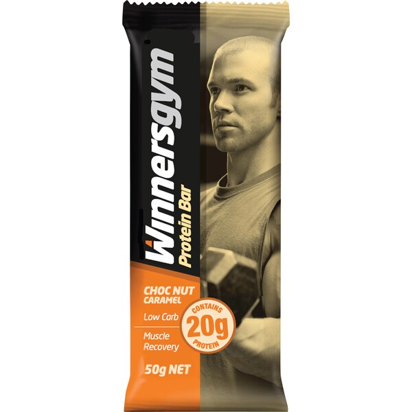 Winners Sports Nutrition Gym Bar Choc Nut Caramel 50g