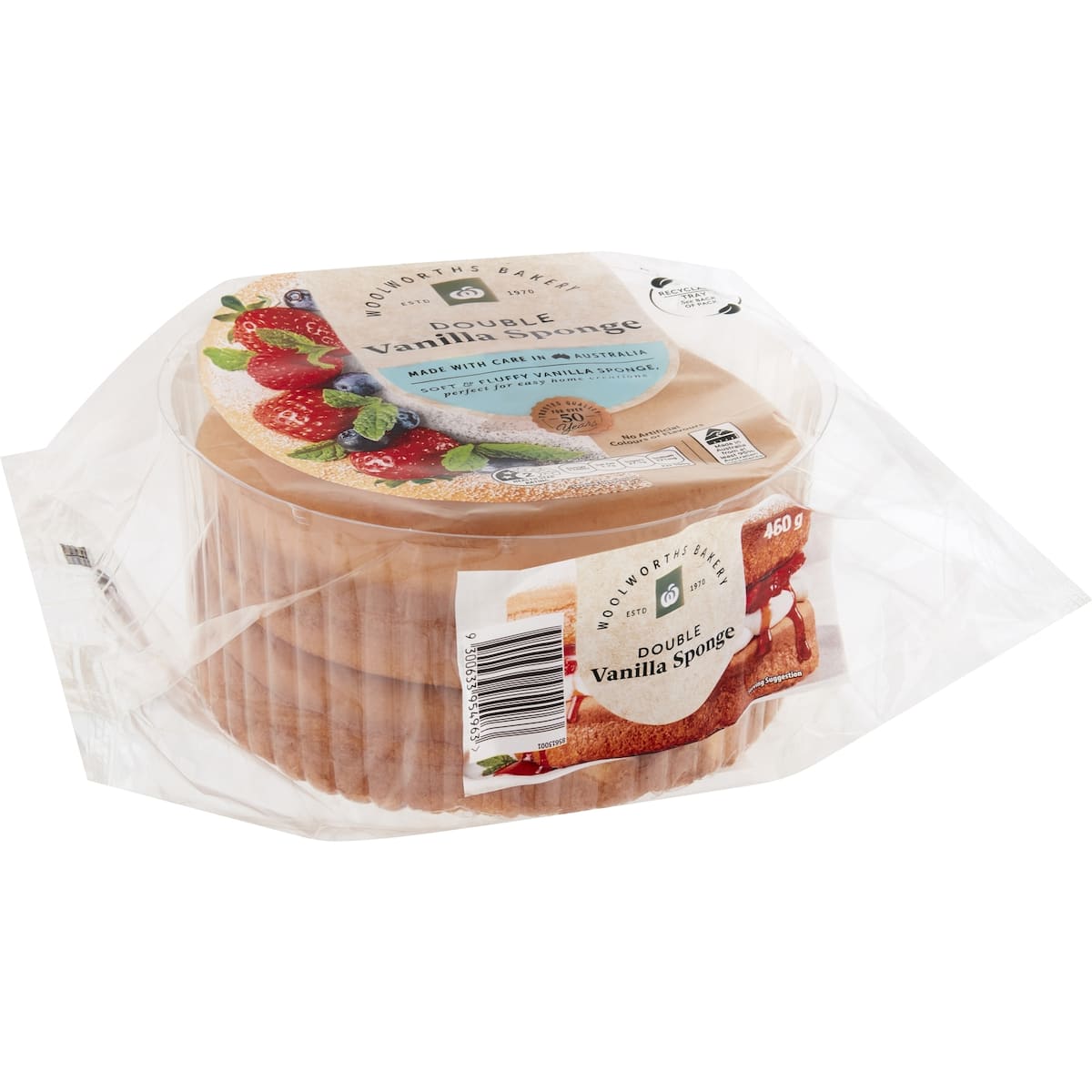 Woolworths Double Unfilled Sponge 460g bunch