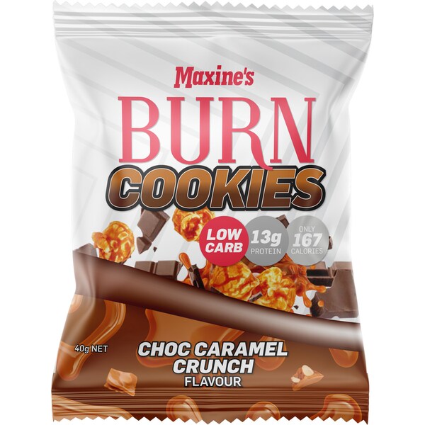 Maxine's Low Carb Burn Cookies Choc Caramel Crunch Flavour 40g