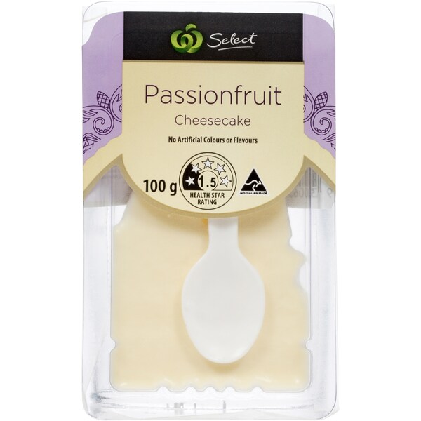 Woolworths Cheesecake Passionfruit 100G