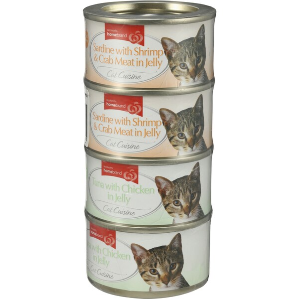 Homebrand Adult Cat Food Variety Pack 4x85g