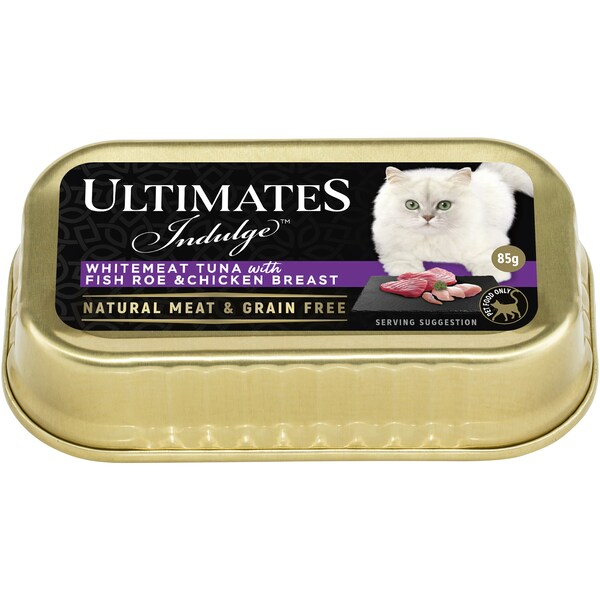 Ultimates Indulge Food Tuna Fish Roe & Chicken Wet Cat Food 85g
