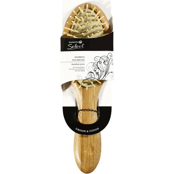 Woolworths Select Hair Brush Pad Bamboo 1pk