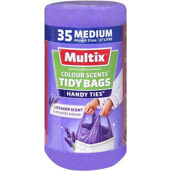 Multix Kitchen Tidy Bags Colour Scents Medium 35 Pack