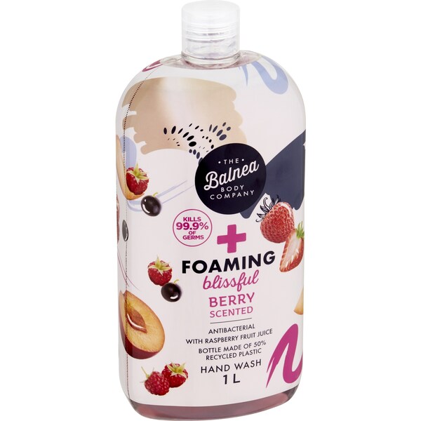 The Balnea Body Company Foaming Handwash Blissful Berry Scented 1l