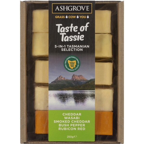 Ashgrove Cheese Pack Taste Of Tasmania 5 In 1 Tasmanian Selcetion 250g