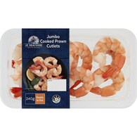 JC Seafood Jumbo Cooked Prawn Cutlets