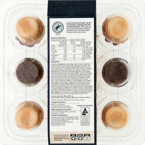 Woolworths Chocolate Filled Cupcakes 9 pack bunch