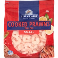 Just Caught Cooked Prawns Tail Off Small