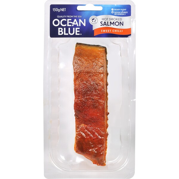 Ocean Blue Hot Smoked Sweet Chilli Salmon 150g