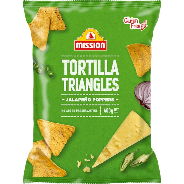 Mission Tortilla Triangles Jalapeno Poppers 400g