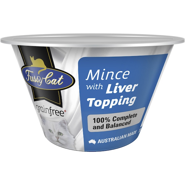 Fussy Cat Mince With Liver Topping Pot 70g