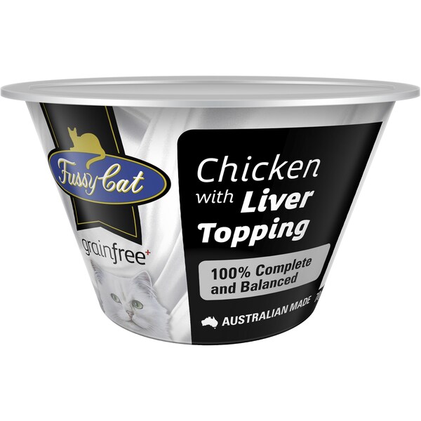 Fussy Cat Chicken With Liver Topping Pot 70g