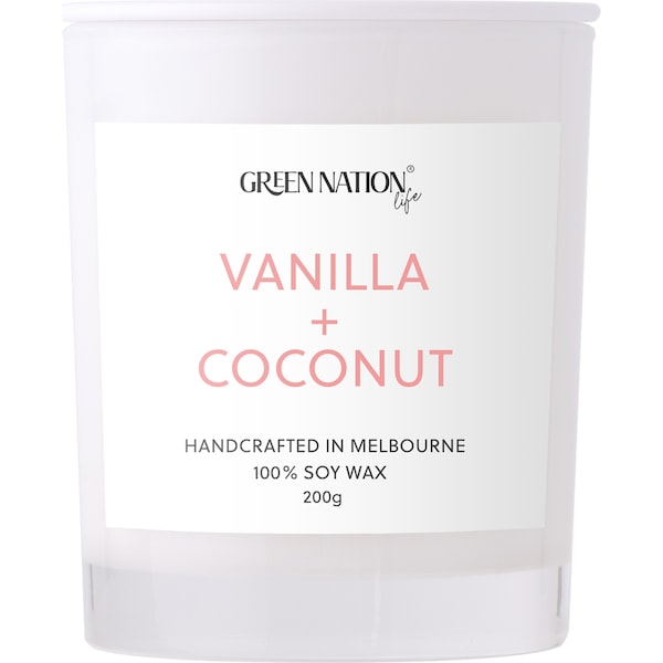 Green Nation Vanilla & Coconut Soy Wax Candle each