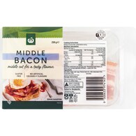 Woolworths Middle Bacon Middle Cut Rashers