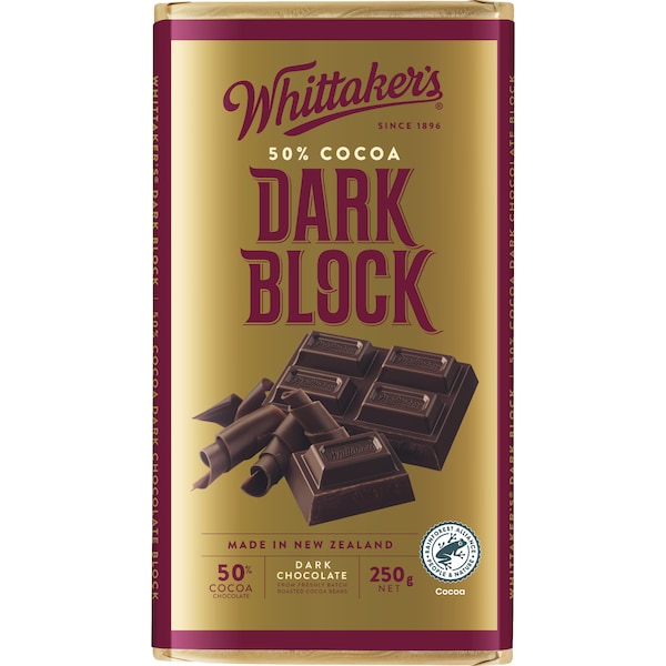 Whittaker's 50% Dark Chocolate Block 250g