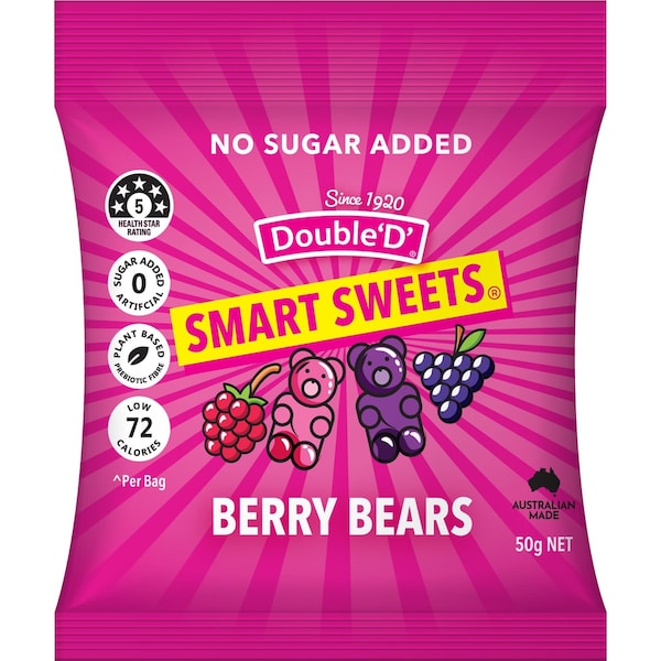 Double 'D' Smart Sweets Berry Bears 50g