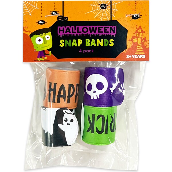 Halloween Trick Or Treat Snap Bands 4 Pack