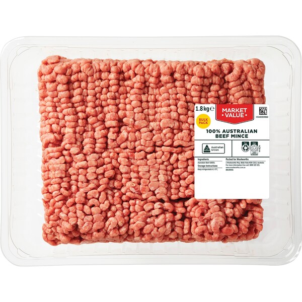 Market Value Value Beef Mince 1.8kg
