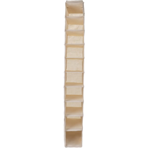 Inspire 10 Shelf Hanging Organiser Linen Look Assorted Each