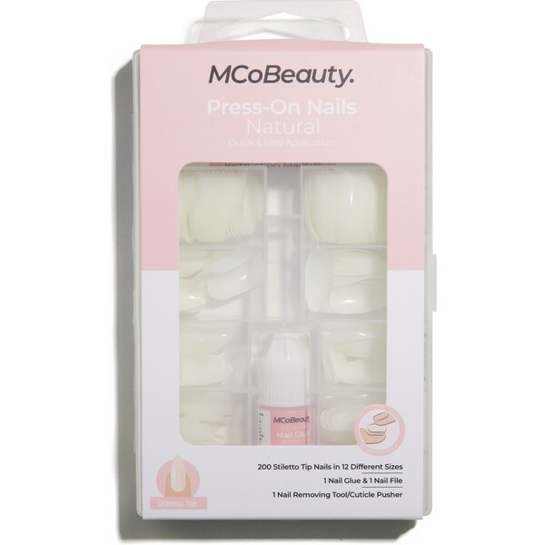 MCoBeauty Press-On Nails Natural Each