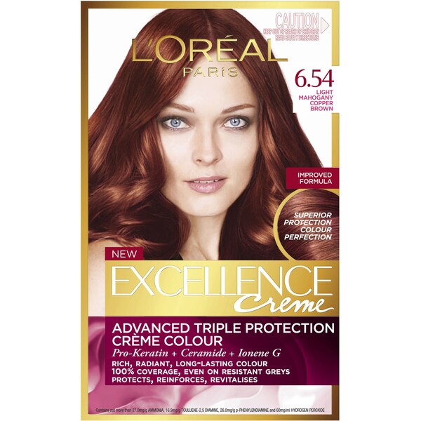 L'Oreal Paris Paris Excellence Creme 6.54 Light Mahogany Copper Each