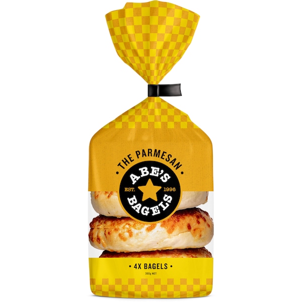 Abe's Bagels Real Bagels Parmesan 4 pack