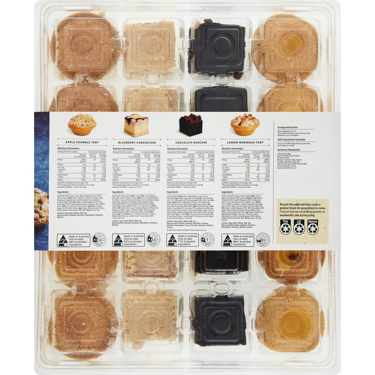 Woolworths Mini Dessert Selection 20 Pack bunch