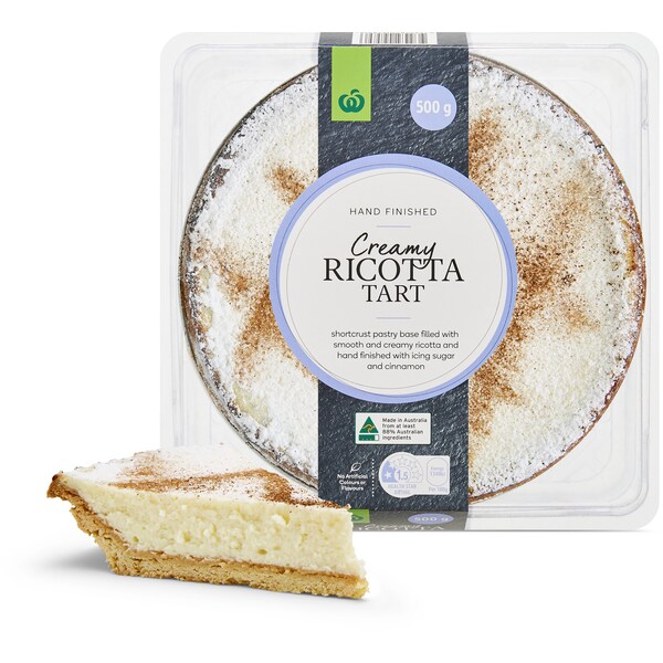 Woolworths Creamy Ricotta Tart 500g