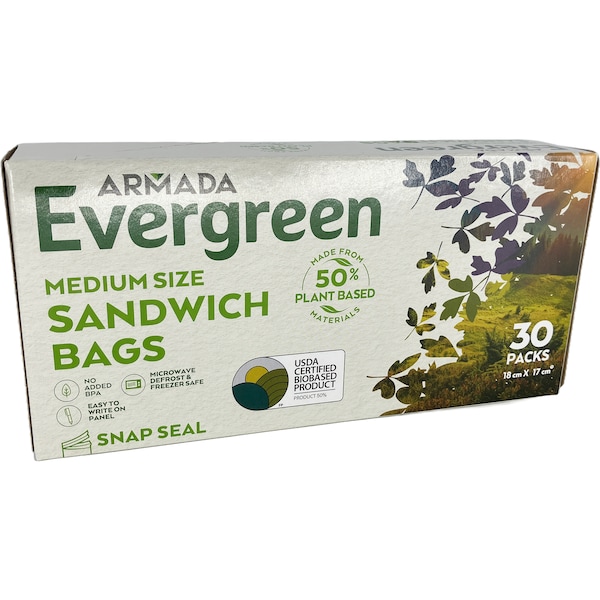 Armada Evergreen Medium Snap Seal Sandwich Bags 30 pack