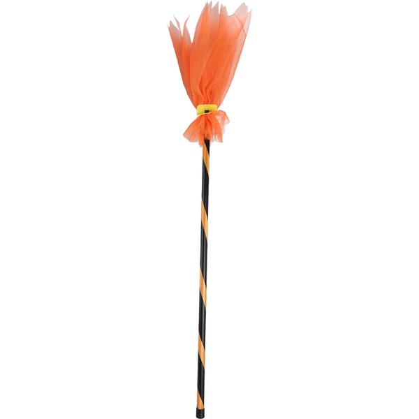 Halloween Dress Up Accessories Broom Orange 90cm Each