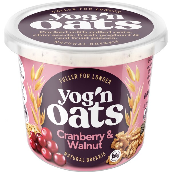Yog'n Oats Yoghurt Cranberry & Walnut 150g