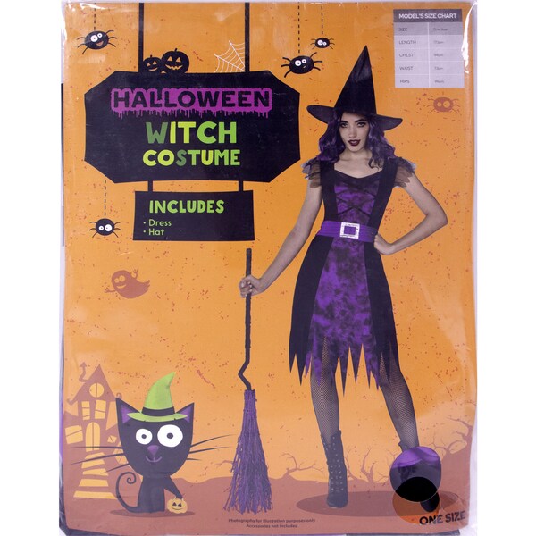 Halloween Dress Up Costume Adult Witch Each