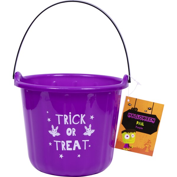 Halloween Trick Or Treat Pail Purple Each