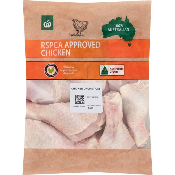 Woolworths RSPCA Approved Chicken Drumsticks 2kg