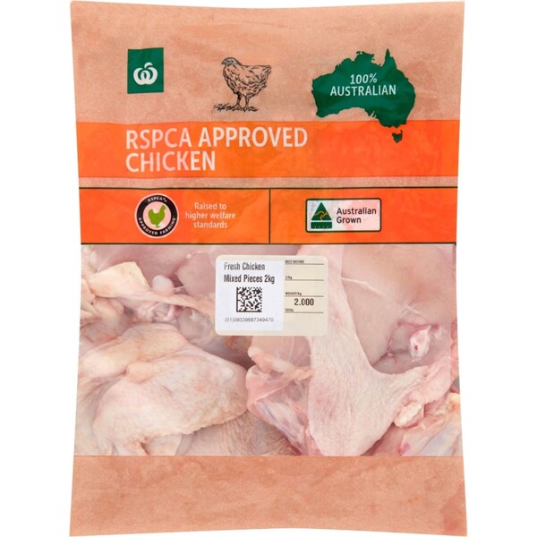 Woolworths RSPCA Approved Chicken Mixed Pieces 2kg